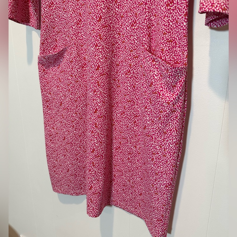 J. McLaughlin Catalina Cloth Pink 3/4 sleeve Dress Medium - Picture 5 of 8